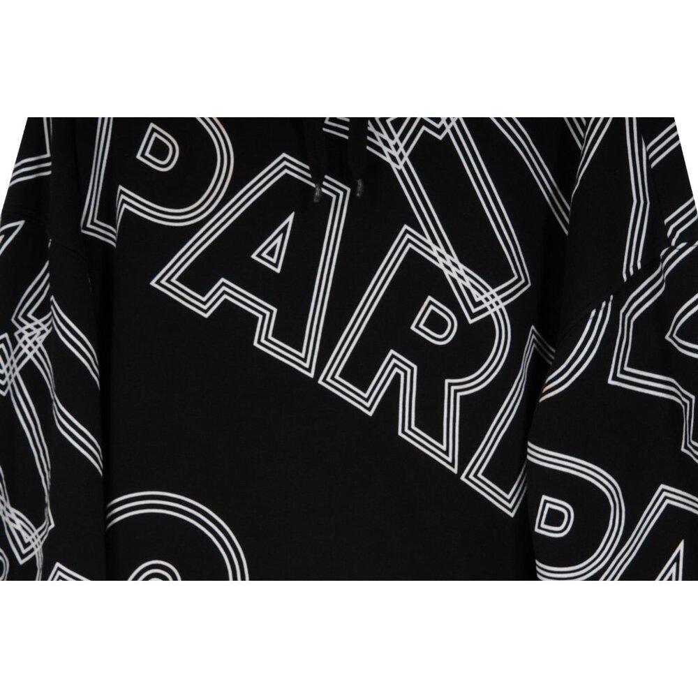 Ivy Park Womens Oversized Broken Logo Hoodie Size Medium White Black Cotton - Picture 3 of 7
